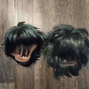 2 wigs cosplay deku my hero academia green hair all might figure figuarts